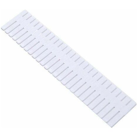 4 Pièces Réglable Tiroir Diviseur Stockage Chaussettes Sous-Vêtements Cravate Écharpe Bijoux Stockage Organisateur (Blanc) (1/5)