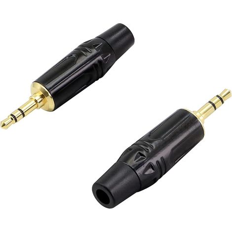 Fiches stéréo 3,5 mm, connecteur de câble audio bricolage de type à souder 1/8 ", prise de réparation de remplacement robuste de 3,5 mm Prise mâle stéréo TRS 3 pôles (1/5)