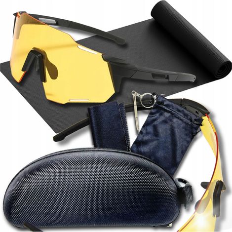 Gafas nocturnas amarillas para conductores, ciclistas y esquiadores, antirreflejos, con protecci贸n UV + ESTUCHE