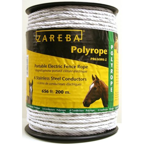 Polyrope 200-meter 6-Conductor Portable Electric-Fence Corde 1 Pack
