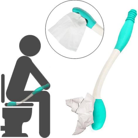 Aide à l'essuyage des toilettes, essuie-tout à longue portée, porte-papier toilette, outil pour éviter de se baisser, pour femmes enceintes et personnes âgées (1/3)