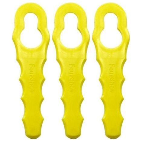 ALLIANDISLot de 100 lames de rechange compatibles avec les débroussailleuses Ryobi RAC155, RAC157 et RAC158, têtes de lame à double denture (1/5)