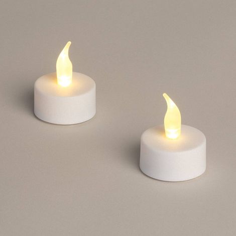 2 TEALIGHT A BATTERIA CON TIMER DECORAZIONE NATALE (1/5)