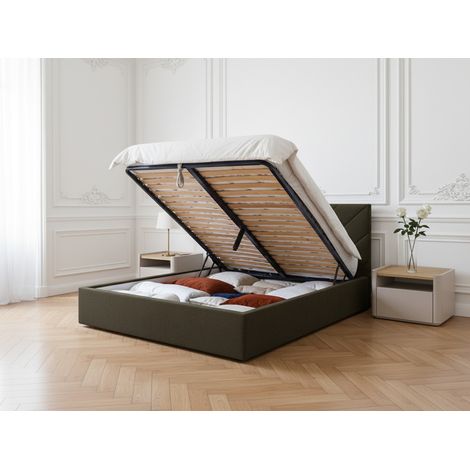 BOBOCHIC - Lit coffre ROMANE 140x190 Vert (1/5)