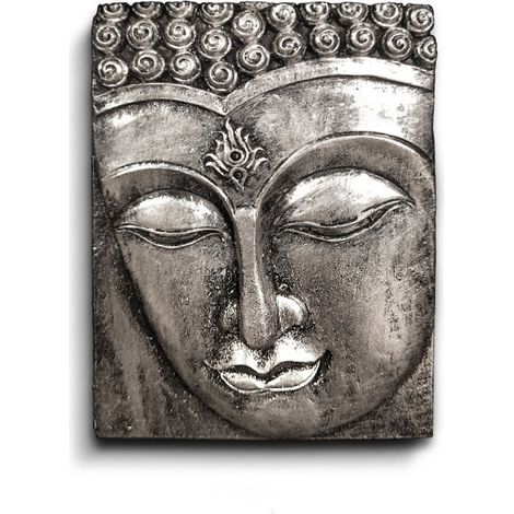 Porte-encens Bouddha en pierre argenté, décoration zen pour salon, spa ou hôtel, support bougie élégant (1/5)
