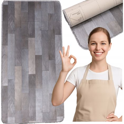 [5] Tappeto per cucina in PVC, passatoia da cucina 120x70cm Allvo D7594 (1/5)