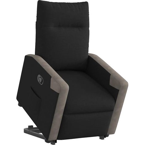 Maison Exclusive - Sillón reclinable elevable tela negro