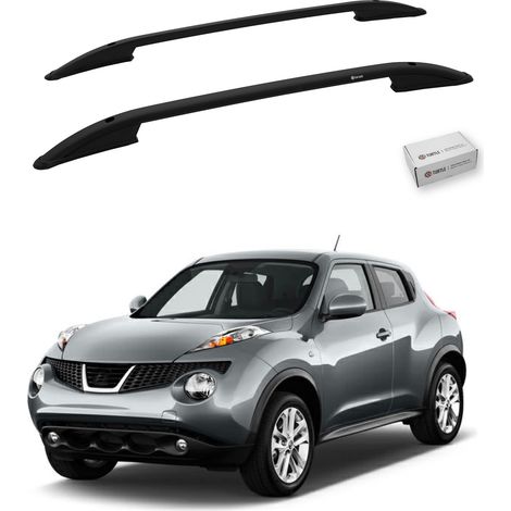 TURTLE kompatibel mit Nissan Juke (F15) 2011-2019 Dachreling Crown Schwarz (1/5)