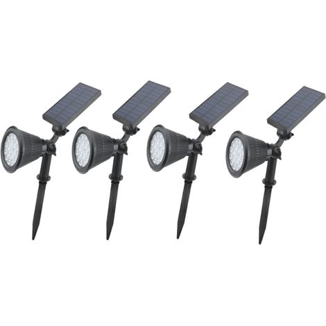 4 lampes LED Lampes solaires jardin-Borne d'extérieur- étanches IP44, adaptées à la décoration patio, d'allée, de terrasse et de pelouse lampe solaire jardin (1/4)