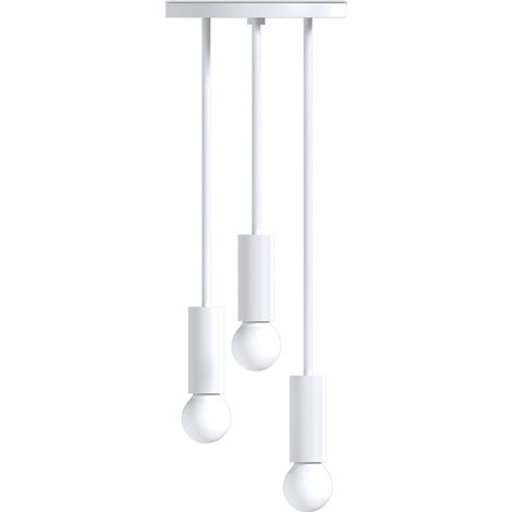 Lampada da soffitto - Lampada a sospensione - 3 bracci - Troy Bianco (1/5)
