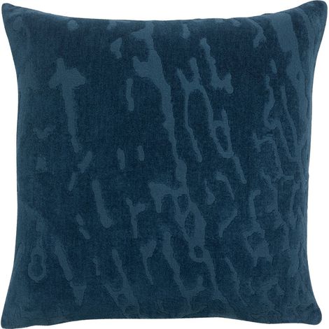 Coussin Décoratif avec Garnissage Motif Contemporain Déhoussable Coloris Encre 45 x 45 cm - PANGIVO (1/2)