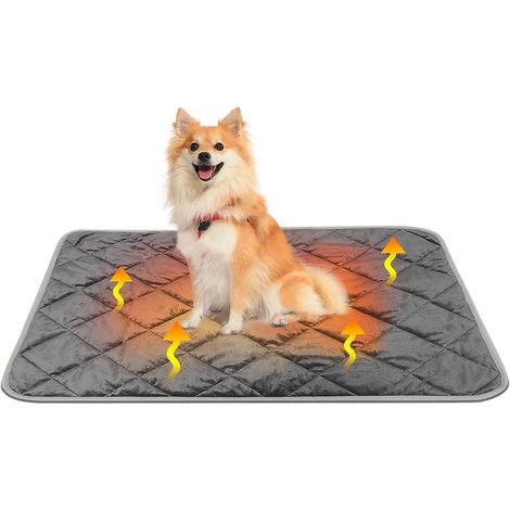 Couverture auto-chauffante pour chat et chien, tapis thermique pour animaux, coussin chauffant lavable, très doux et antidérapant pour chien, 40x50 cm (1/5)
