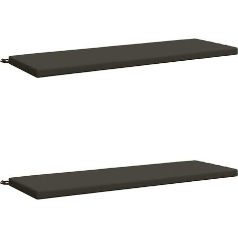 Coussins de banc 2 pièces SOEST 2 pc 100 % polyester Anthracite vidaXL