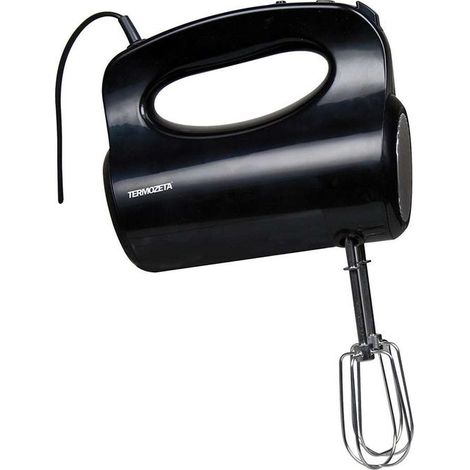 Termozeta 76032 Sbattitore Elettrico 350W 5 Velocita' + TURBO con 4 Fruste Acciaio Inox colore Nero
