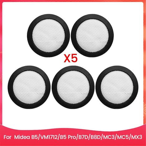 Lot de 5 filtres pour aspirateur compatibles avec les modèles B5 VM1712, B5 Pro et B7D.