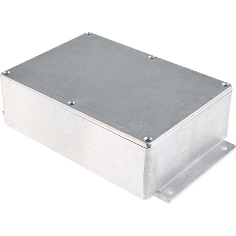 Boîtier RS PRO en Fonte d'aluminium, 201.7 x 121.2 x 55.3mm, Argent, Blindé ( Prix pour 1 ) (1/3)