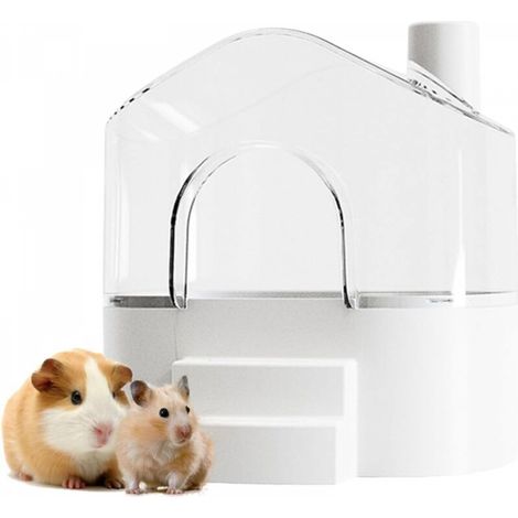 Bac - à sable pour hamster, blanc, pour hamsters,gerbilles et autres petits animaux (grand espace) (1/5)