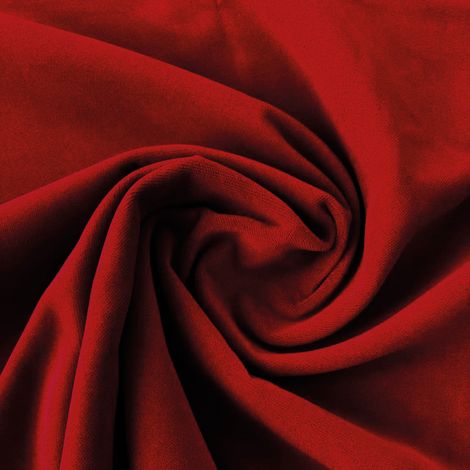 Tissu velours non feu M1 Rouge 140 cm