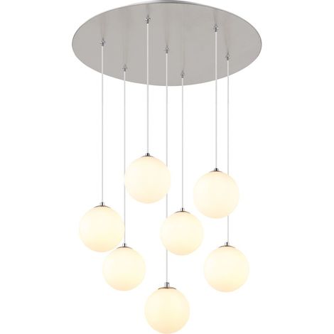 Globo - lampada a sospensione - RIHA - acciaio - vetro - Ø 55cm -