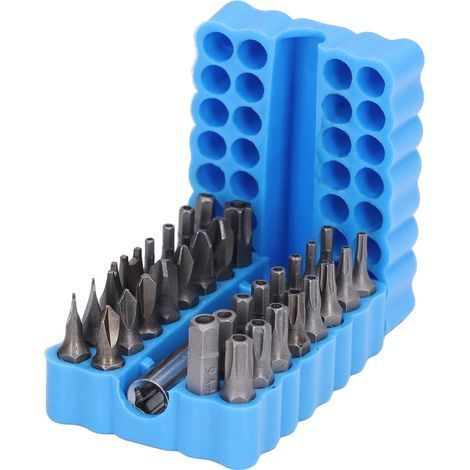 Kit di attrezzi con attacco esagonale da 33 pezzi, punta per cacciavite di sicurezza da 1/4 di pollice per riparazioni e manutenzione (1/5)