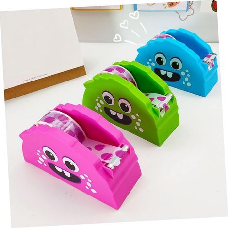 2 Pièces Coupe-ruban Distributeurs De Ruban Adhésif Mini-ruban Dévidoir De Ruban Adhésif Kawaii Porte-ruban Dévidoir Animal (1/5)