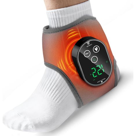 Foot massager for pain relief,  ankle heating pad with 4 heat levels and 3 vibration modes (1/5)