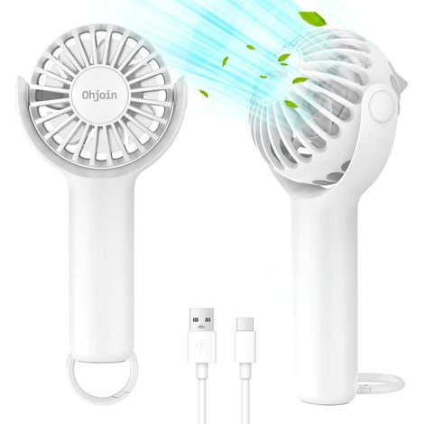 Mini ventilateur portable 2 en 1 avec support porte-clés, ventilateur de bureau silencieux et puissant, fonctionnant sur piles.-AquaForge (1/5)