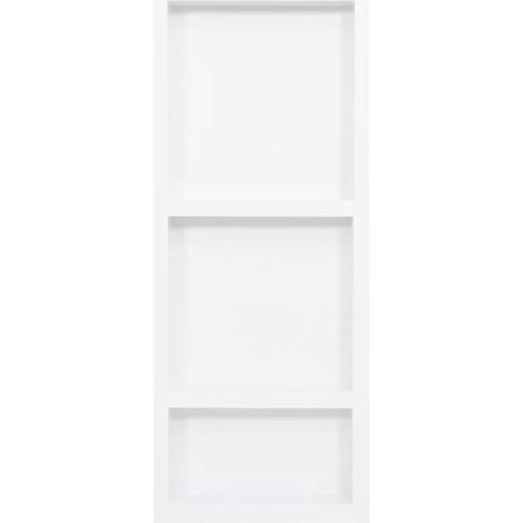 Maison Exclusive - Nicchia da Doccia con 3 Scomparti Bianco Lucido 41x99x9 cm