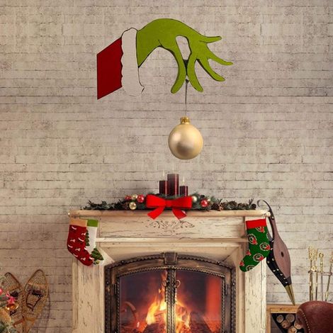 Set mit 4 Weihnachtsdiebfiguren, humorvolle Dekoration für Fenster, Kamin, Wand (1/5)