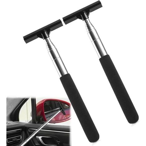 Car Squeegee Mini, Car Squeegee for Side Mirror, Mini Car Squeegee for Window Cleaning, Universal Retractable Car Wiper (1/4)