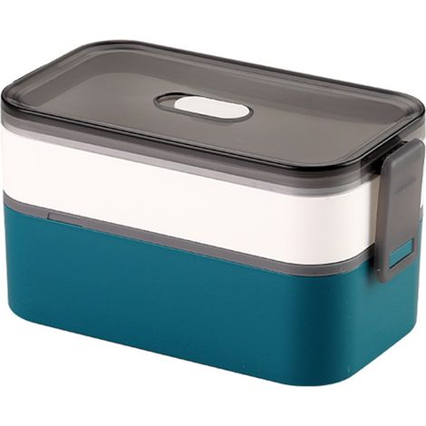 Boîte À Bento - Double Compartiment - Compatible Micro-ondes Et Lave-vaisselle - Sans BPA - 1 Pièce (1/5)