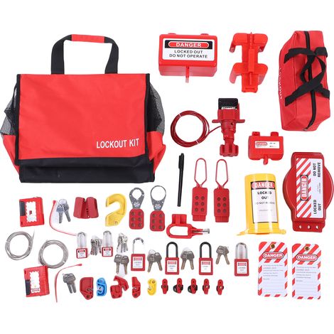Kit de verrouillage électrique avec groupe de verrouillage de disjoncteur, sortie de sécurité pour la mécanique industrielle (1/5)