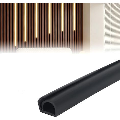 Cable Duct for Acoustic Panels Black Flexible Cable Cover 12mm Wide Semicircular Self Adhesive Cable Tidy Cable Change Panel Accessories (1/5)
