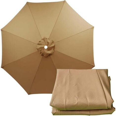 Toile De Remplacement pour Parasol/3m, 6 Baleines, Housse De Parasol De Rechange, Tissu De Remplacement pour Parapluie Universel, pour Jardin Patio Cour Plage Piscine (1/4)