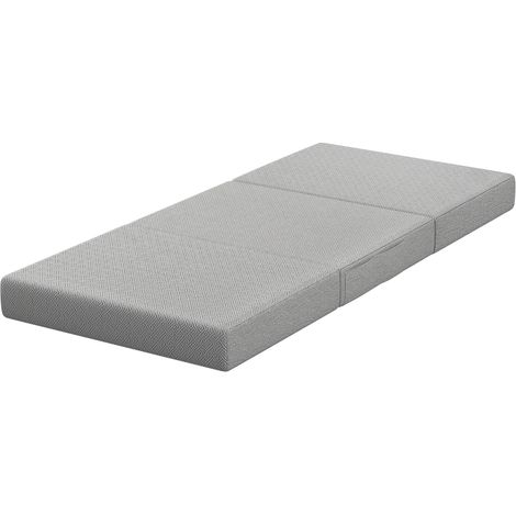 Cama plegable 200 x 90 cm, colchón plegable de 15 cm, colchón de suelo portátil con funda lavable, certificado Oeko-Tex (1/5)