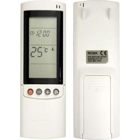 Keyoung – Télécommande compatible Airwell RC08A pour climatiseur – Contrôle à longue distance 10m – Ergonomique et durable – Matériau ABS (1/5)