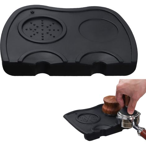 Applicable Tamping Mat, Tapis Tassage Silicone, Tapis de Tassage Espresso avec Protection des Bords, Tampon Presse Poudre Café, Tapis de Tampon de Café Espresso Tamping Coffee Tamper Pad pour Café (21 (1/5)