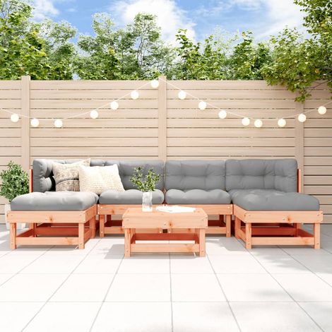 7-tlg. Garten-Lounge-Set Massivholz Douglasie (1/5)