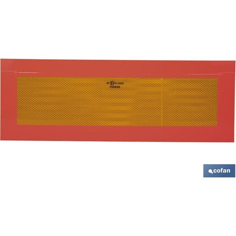 Targa V-6 per veicoli lunghi 56,5x20cm in alluminio e vinile Reflex N2 (1/4)