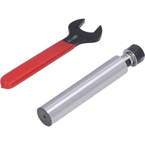 2 Pièces Prolongateur de Fraiseuse ER11A, Tige de 100mm avec Clé pour Porte-outil à Queue Droite C20 (1/5)