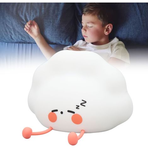 Veilleuse rechargeable en forme de ravioli, originale et idéale pour les enfants, parfaite pour dormir dans la chambre, au chevet ou pendant l'allaitement. En silicone, avec port USB. (1/5)
