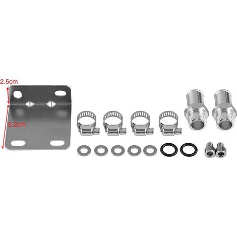 Réservoir universel en aluminium pour la récupération d'huile automobile, réservoir ventilé, réservoir de stockage de liquide, raccord rond rouge 10 et 15 mm (1/5)