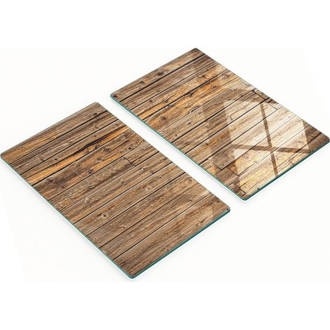 Tablas de cortar de vidrio para cocina con gr谩ficos, de madera, para pared, 2x30x52 cm