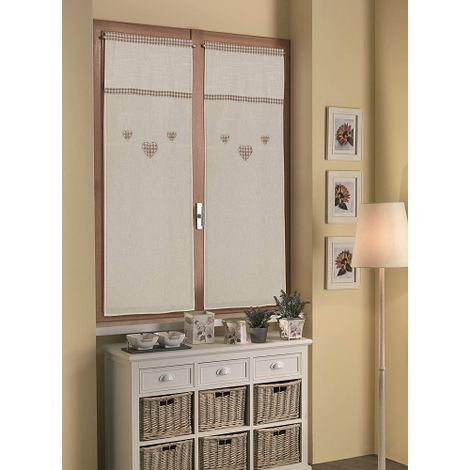 HOME COLLECTION - COPPIA TENDINE CHERIE60X150 CM GRIGIO IN POLIESTERE