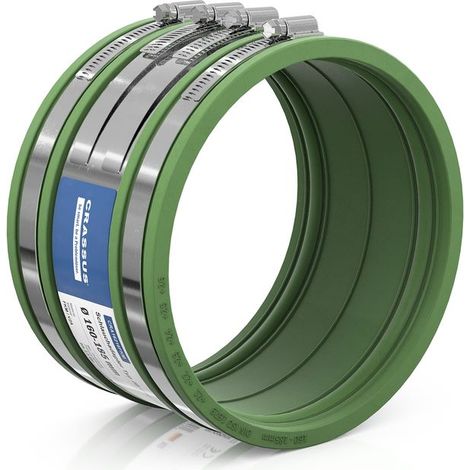 CR Schlauchadapter Typ 2B CSC 185 FKM (160-185mm), bis 2,5 bar, FKM / V2A