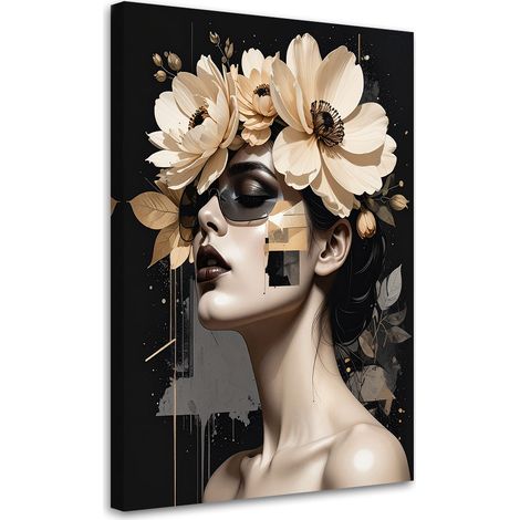 Impresión de Imagen Retrato femenino con corona floral en estilo glamour 20x30 (1/5)