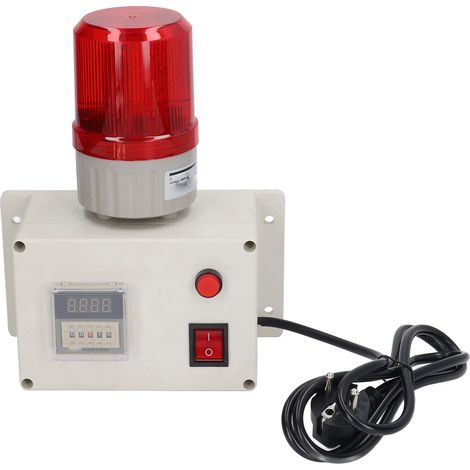 Minuteur Industriel avec Alarme Précise, Volume Réglable, Étanchéité Optimale, pour Ateliers et Agroalimentaire, Prise UE 220V (1/5)