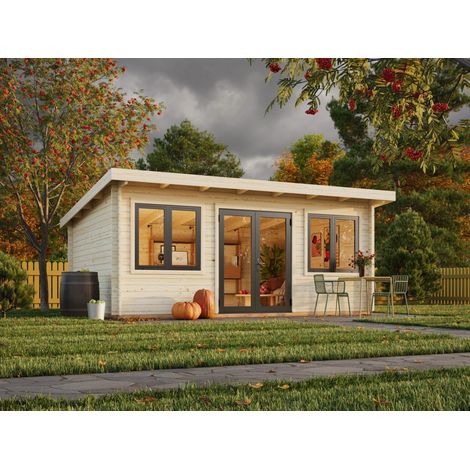 Abri de jardin en bois Lisandra 19,4 m2 Naturel (1/5)
