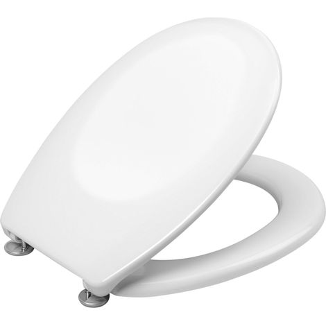 Waterful Copriwater Sedile WC, Modello Siros, Cerniere in Acciaio Inox, Bianco (1/5)