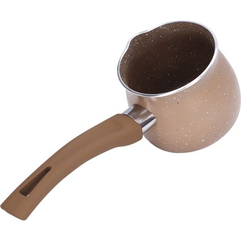 Miniatur-Kochtopf (8 cm), europäische Kaffeekanne mit einem Henkel, Gewürzwärmer, braun (1/5)